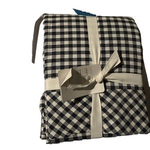 Pottery Barn Twin Navy Blue Gingham Check  Sheet Set 100% Cotton - Twin XL